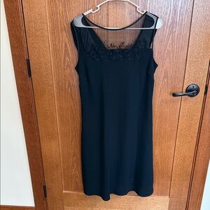 Elegant Black Sheath Dress with Draped Cowl Neck